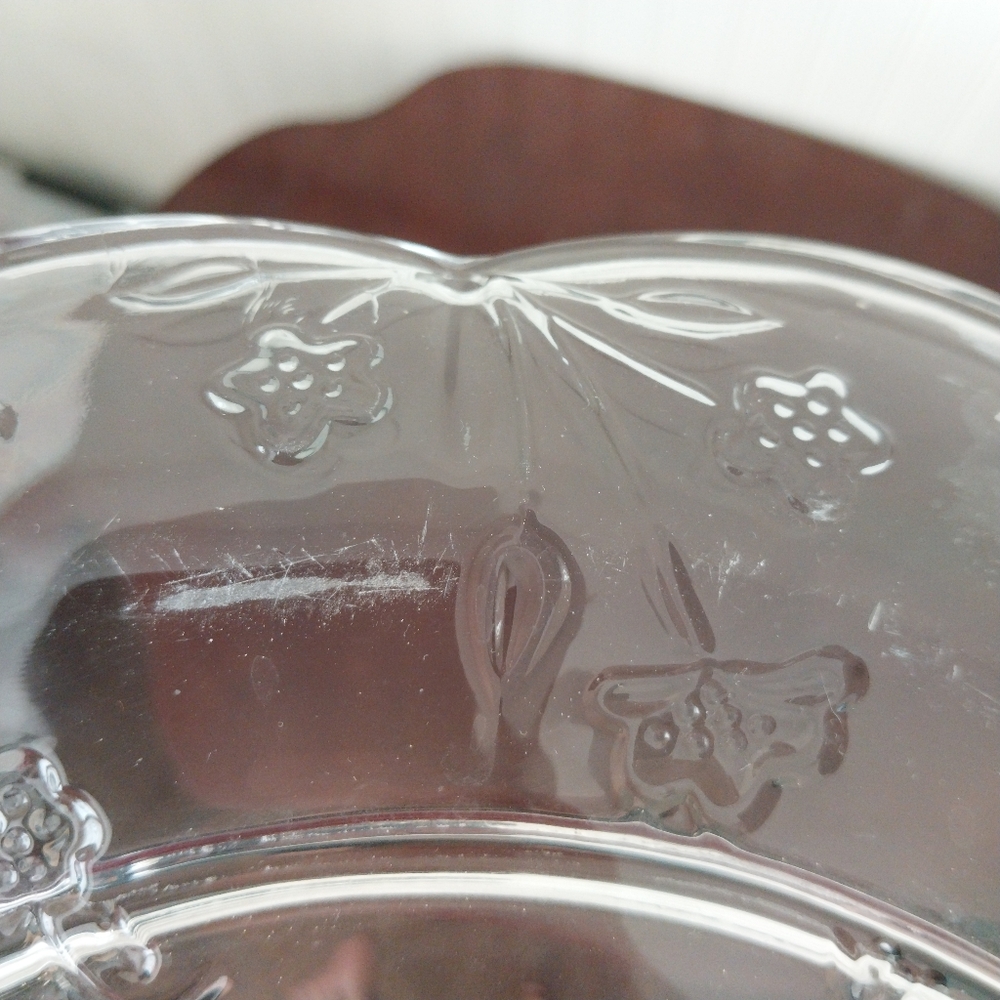 Vintage Anchor Hocking Savannah Cheese and Cracker Plate Floral Serving Platter - Picture 9 of 13